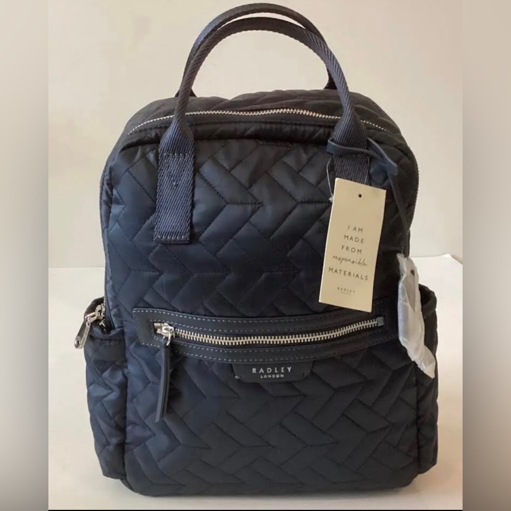 Radley London, quilted backpack. Navy.         NWT